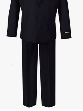 Boys' Black Formal Suit with Vest and Tie